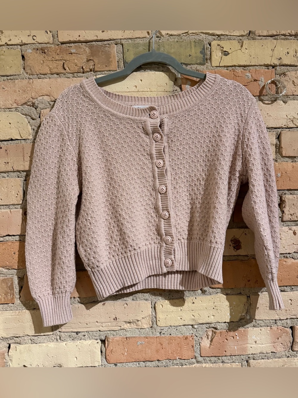 Pink knit cardigan XS/S